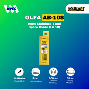 [EZM.1041242] Refill Pisau OLFA AB-10S Stainless Steel Spare Blade Original Isi 10