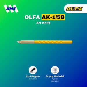 [EZM.1041243] Art Knife OLFA AK-1/5B Cutter Original dengan 5 Pisau Tambahan