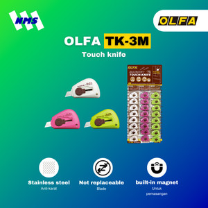 [EZM.1041245] Cutter Safety OLFA TK-3M Touch Knife Original Pembuka Paket