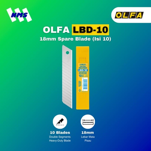 [EZM.1041247] Refill Cutter OLFA LBD-10 Spare Blade Isi 10 Pisau Original Japan