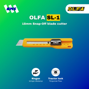 [EZM.1041250] Pisau Cuter OLFA SL-1 Snap-Off 18mm Blade Heavy Duty Safety Tractor Locking Cutter Pemotong Kardus