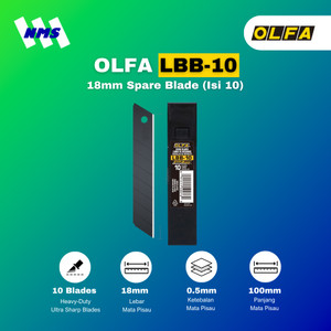 [EZM.1041252] OLFA LBB-10 Spare Blade (10Pcs Pack) Original
