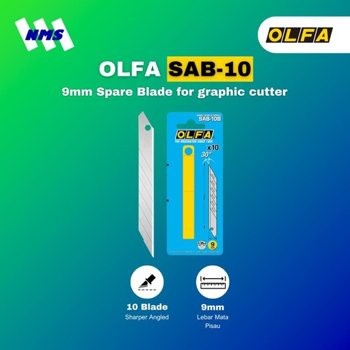[EZM.1041256] OLFA SAB-10 Spare Blade For Graphic Cutter Original