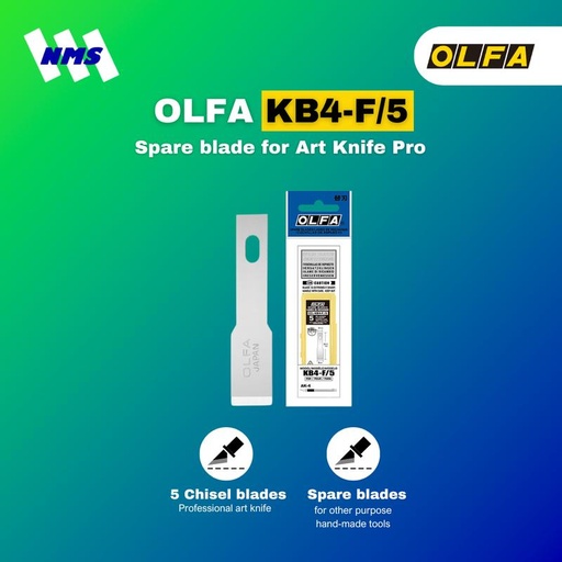 [EZM.1041260] OLFA KB4-F/5 Spare Blade For Art Knife Pro 5 Pcs Original