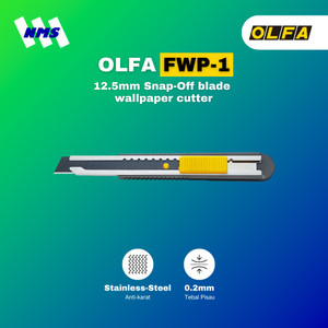 [EZM.1041264] Pisau Cuter OLFA FWP-1 Snap-Off 0.25mm Thin Blade Wallcovering Cutter Pemotong wallpaper