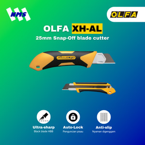 [EZM.1041274] Pisau Cuter Auto Lock OLFA XH-AL Snap-Off 25mm Blade Cutter Pemotong Triplek Comfort Grip Refill