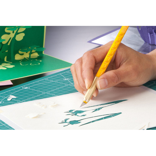 [EZM.1041275] Pen Cuter OLFA AK-4 Art Knife 9 Pcs Pisau Ukir Matau Pisau Interchangeable