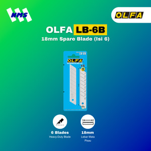 [EZM.1041278] OLFA LB-6B Spare Blade (6Pcs Pack With Blister Pack) Original