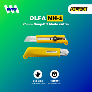 [EZM.1041280] Pisau Cuter OLFA NH-1 Extra Heavy Duty Snap-Off 25mm Blade Cutter Comfort Grip Kater Pemotong Vinyl