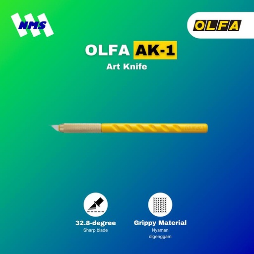 [EZM.1041283] Pisau Ukir OLFA AK-1 Art Knife Cutter Kater Pola Kertas