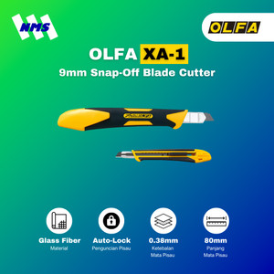 [EZM.1041284] Pisau Cutter OLFA XA-1 Auto Lock Snap-Off 9mm Blade X-Design Handle Grip