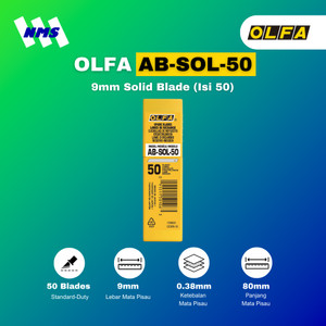[EZM.1041287] OLFA AB-SOL-50 Solid Blade (50Pcs Pack) Original