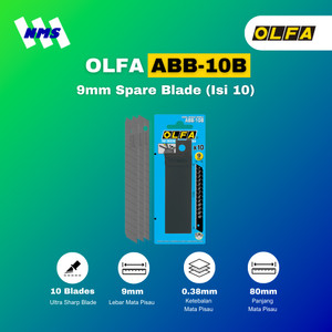 [EZM.1041291] OLFA ABB-10B Spare Blade (10Pcs Pack With Blister Pack) Original
