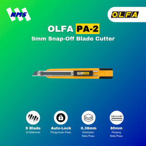 [EZM.1041294] Pisau Potong OLFA PA-2 9mm Snap-Off Blade Cutter Original Pemotong Kertas Sekolah