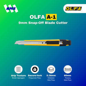 [EZM.1041297] Pisau Potong OLFA A-1 Snap-Off Blade Cutter Original Kater Kantor