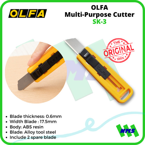 [EZM.1041305] Cutter Mini OLFA SK-3 Multi-Purpose Sub Knife Pisau Potong