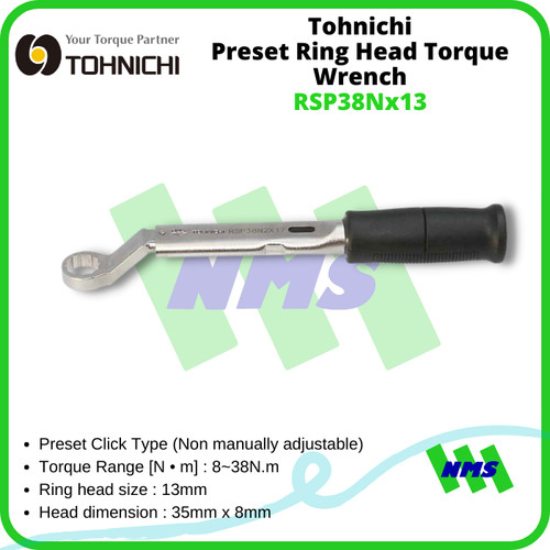 [EZM.1041309] Kunci Torsi Tohnichi RSP38Nx13 13mm Preset Ring Head Torque Wrench