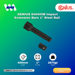 [EZM.1041319] Sambungan GENIUS 840400B Impact Extension Bars 1" Steel Ball L=400mm