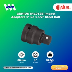 [EZM.1041323] Konverter GENIUS 841012B 1" ke 1-1/2" Impact Adapters St Ball L=80mm