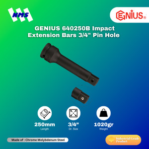 [EZM.1041324] Sambungan GENIUS 640250B 3/4" Impact Extension Bars Steel Ball L=250mm