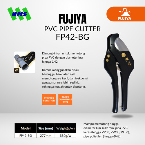 [EZM.1041414] Tang Potong FUJIYA FP42-BG PVC Pipe Cutter Paralon Japan