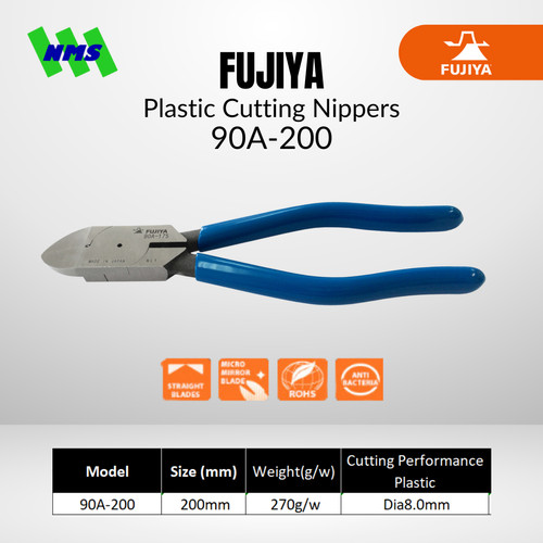 [EZM.1041424] Tang Potong FUJIYA 90A-200 Plastic Cutting Nippers Japan 200mm 8 Inci