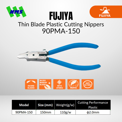 [EZM.1041449] Tang Potong FUJIYA 90PMA-150 Plastic Cutting Nippers Japan 150mm 6"