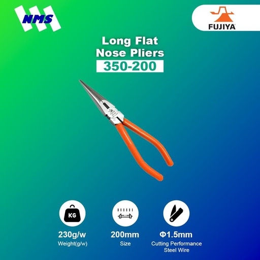 [EZM.1041454] Tang FUJIYA 350-200 Long Nose Pliiers Japan