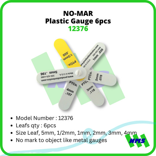 [EZM.1041464] No-Mar 12376 Plastic Short Gap Gauge 6 pcs