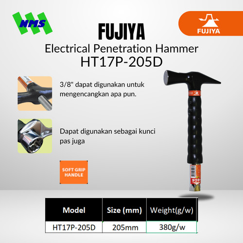 [EZM.1041502] Palu Kunci Pas FUJIYA HT17P-205D Electrical Penetration Hammer Japan