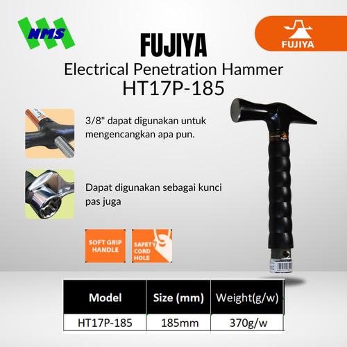 [EZM.1041503] Palu Kunci Pas FUJIYA HT17P-185 Electrical Penetration Hammer Japan