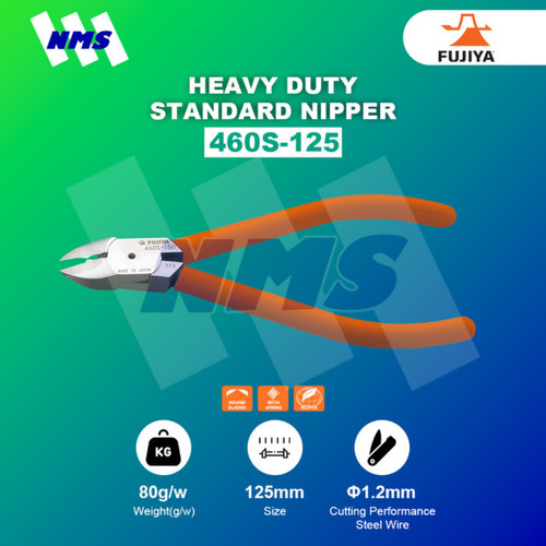 [EZM.1041518] Tang Potong FUJIYA 460S-125 Heavy Duty Tungsten Carbide Blade Nippers
