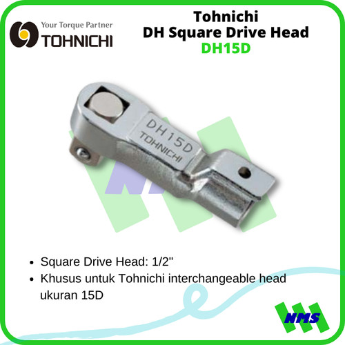 [EZM.1041545] Tohnichi DH Square Drive Head DH15D for Interchangeable Head Wrench