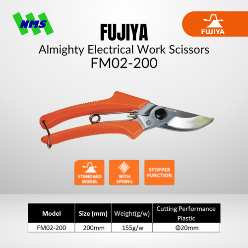 [EZM.1041547] Gunting Listrik FUJIYA FM02-200 Almighty Electrical Work Scissors Ori