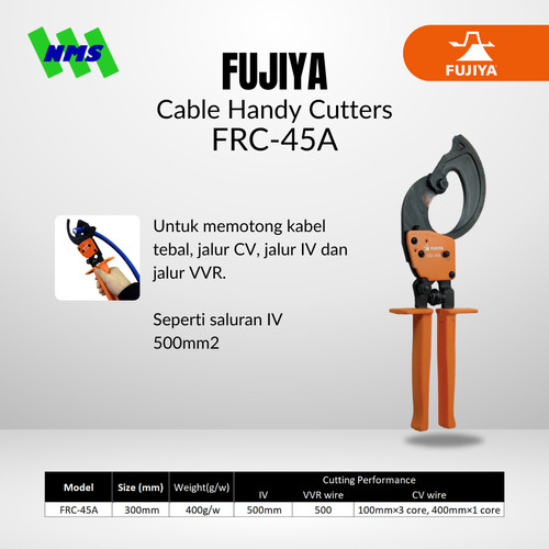 [EZM.1041562] Tang Potong Kabel FUJIYA FRC-45A Cable Handy Cutters Japan