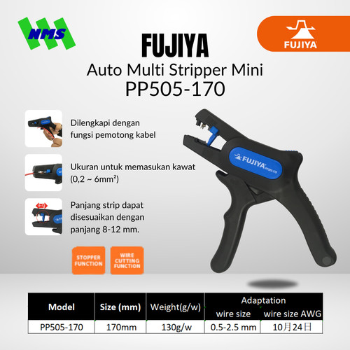 [EZM.1041565] Tang Kupas FUJIYA PP505-170 Auto Multi Stripper Mini Japan