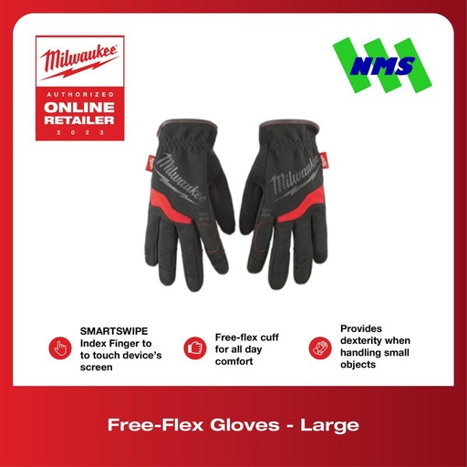 [EZM.1044244] Sarung Tangan Milwaukee 48-22-8712 Free-Flex Work Gloves L