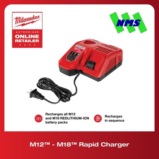 [EZM.1041592] Milwaukee M12-18FC Rapid Charger untuk Semua Baterai M12 - M18