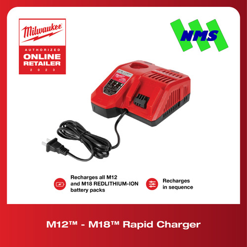 [EZM.1041592] Milwaukee M12-18FC Rapid Charger untuk Semua Baterai M12 - M18