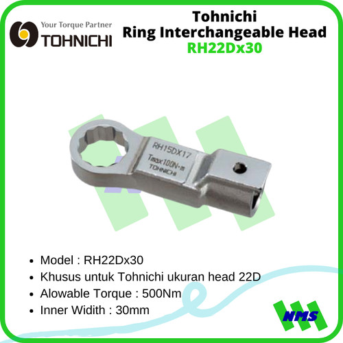 [EZM.1041626] Kunci Ring 30mm Tohnichi RH22Dx30 Ring Interchangeable Head for 22D