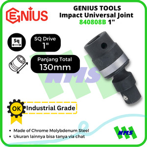 [EZM.1041671] Kunci Shock Impact Universal Joint 1" Inci 130mm 840808B Genius