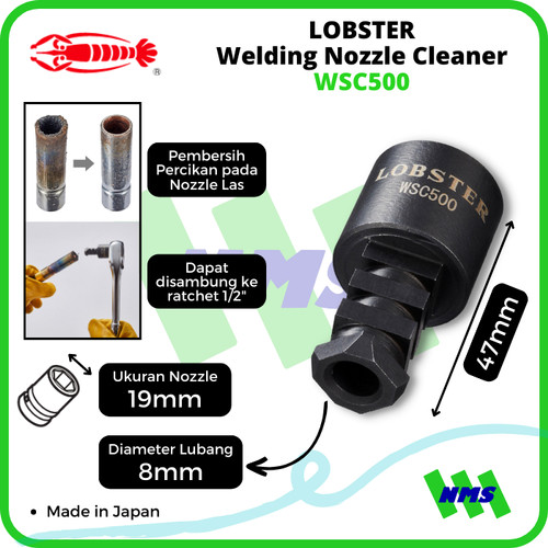 [EZM.1041832] Pembersih Nozzle Las LOBSTER WSC500 Welding Nozzle Cleaner Nosel 19mm
