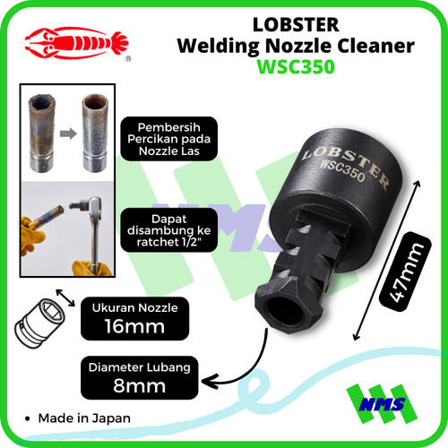[EZM.1041833] Pembersih Nozzle Las LOBSTER WSC350 Welding Nozzle Cleaner Nosel 16mm
