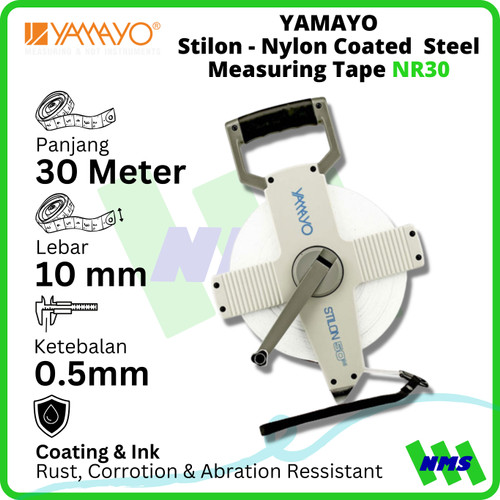 [EZM.1041841] Meteran Gulung YAMAYO 30M Stilon NR30 Steel Plat Baja Original Japan Tancap Tanah Roll Roll 30 Meter