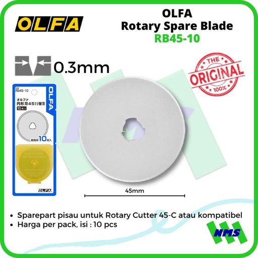 [EZM.1041953] Refill Isi Pisau OLFA RB45-10 Rotary Spare Blade for Rotary Cutter