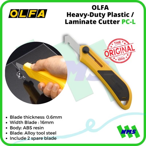 [EZM.1041956] Pemotong Akrilik OLFA PC-L Heavy Duty Plastic Laminate Acrylic Cutter