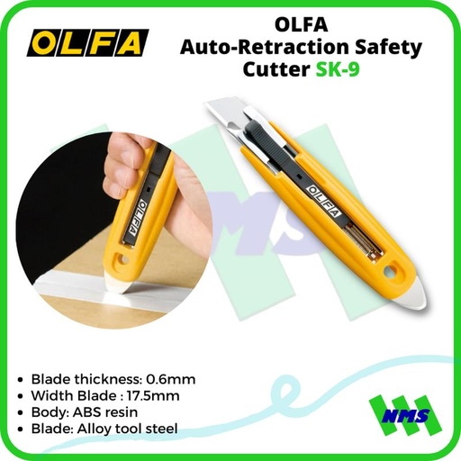 [EZM.1041976] OLFA Auto-Retraction Safety Cutter SK-9