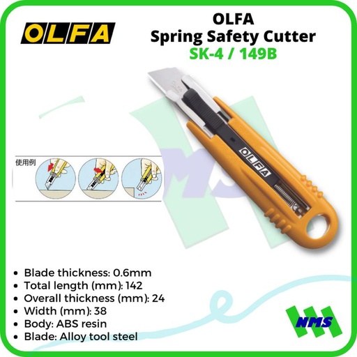 [EZM.1041977] OLFA Spring Safety Cutter SK-4 / 149B