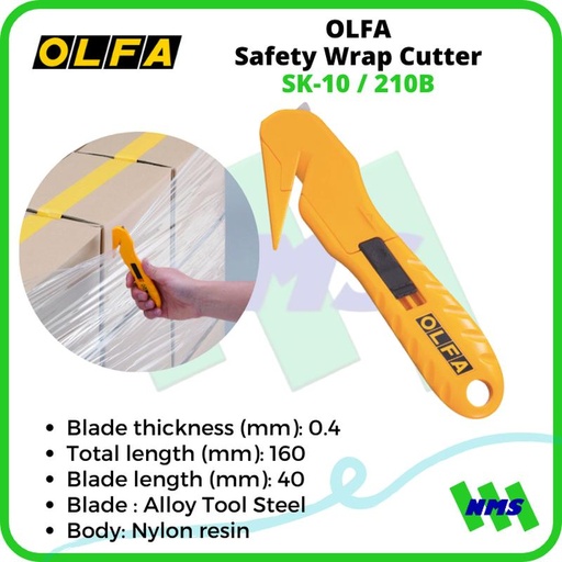 [EZM.1041996] Safety Wrap Cutter SK-10 OLFA 210B Pemotong Tali Strapping PP