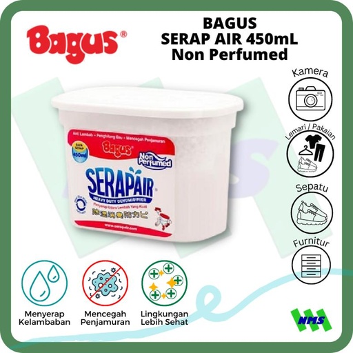 [EZM.1042003] Bagus Serap Air Square Box 450mL Non Perfumed Anti Lembab Bau Jamur